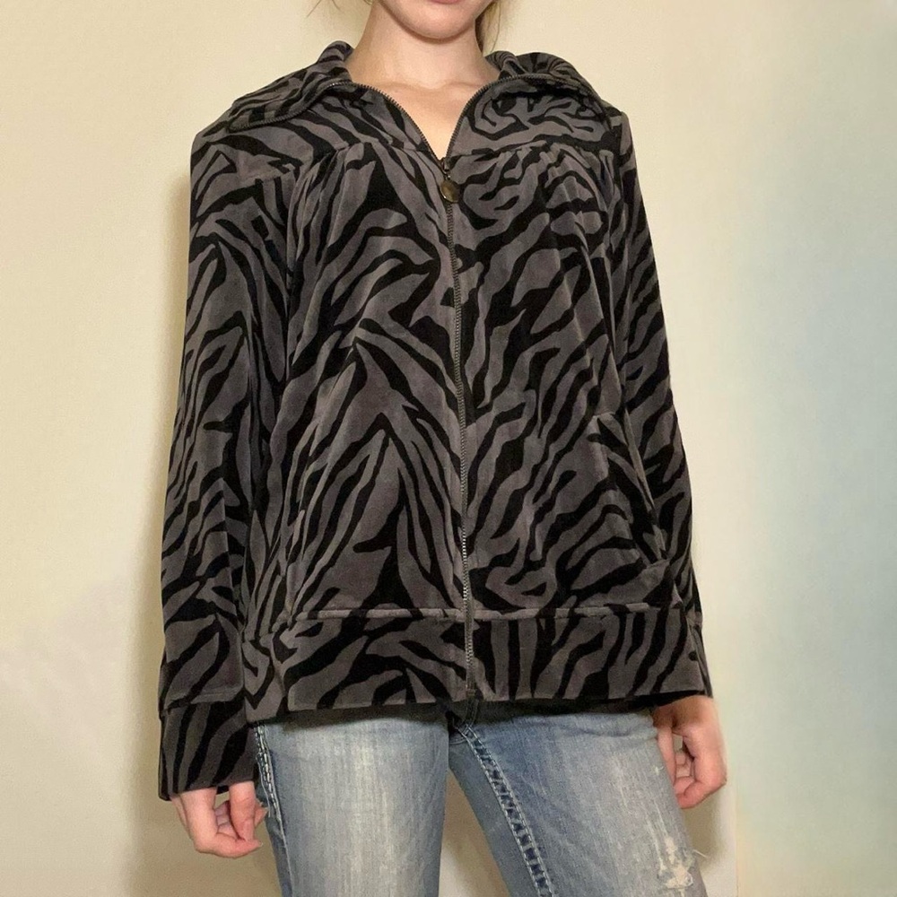 Style & Co. Black Zebra Print Jacket